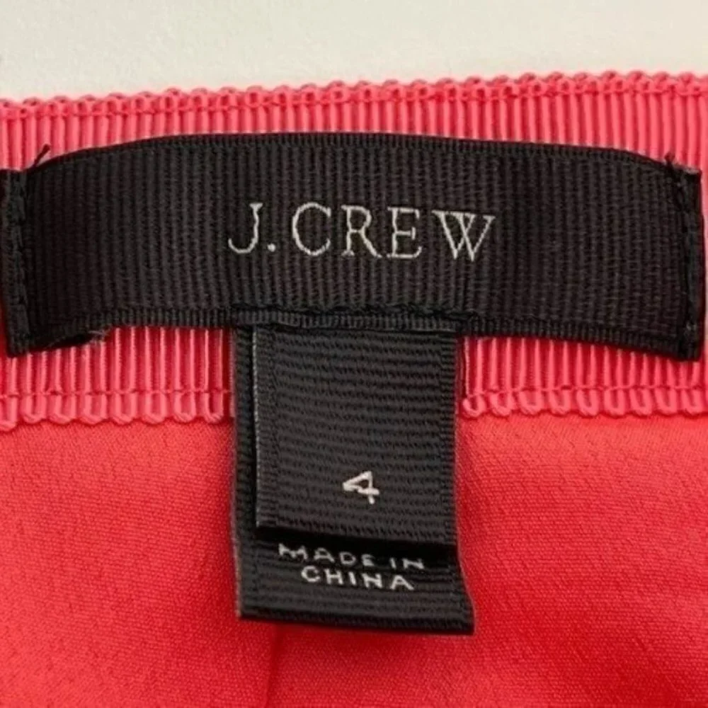 J. Crew Pink Pleated Georgette Mini Skirt size 4